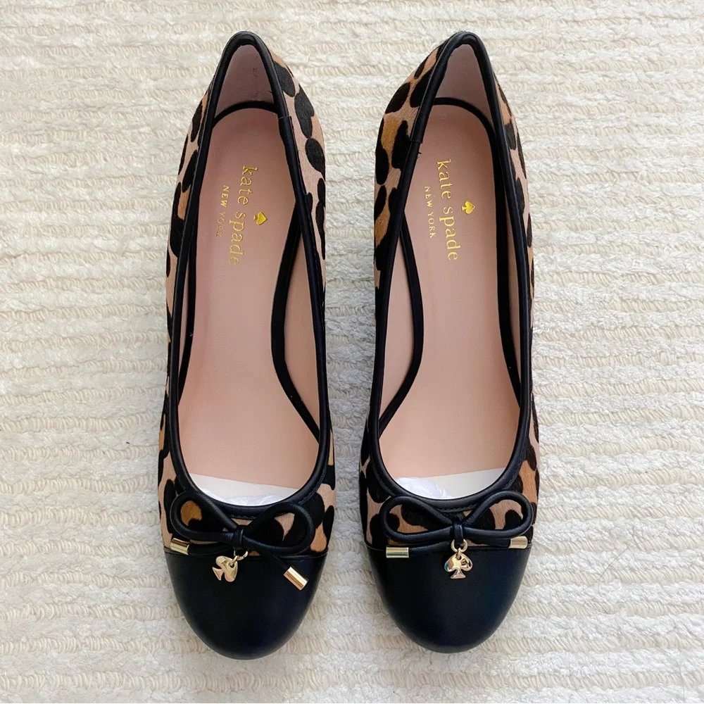 NWT Kate Spade Kacey leopard wedges